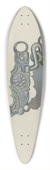 Eva Fox and Harry Mann Waddell - Loose Jawed Bit 39.3 inch art pintail longboard deck