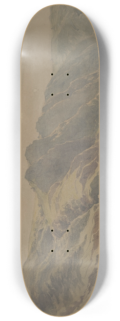 Carl Morgenstern - Rheinansicht mit hohen bewaldeten Ufern 8.25 inch art skate deck