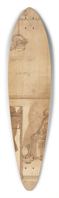Federico Zuccaro - Taddeo in the House of Giovanni Piero Calabrese 39.3 inch art pintail longboard deck