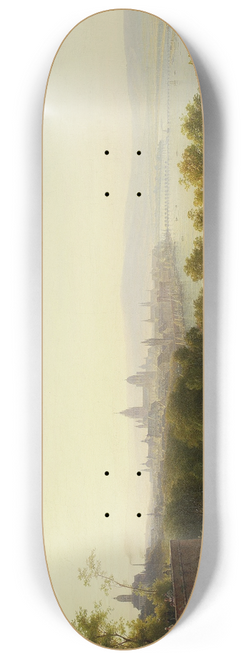 Carl Morgenstern - View of Mainz on the Rhine 8.25 inch art skate deck