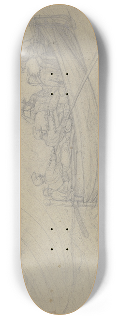 Carl Morgenstern - Zwei bemannte Boote auf hoher See 8.25 inch art skate deck
