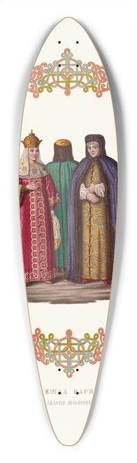 Fedor Grigoryevich Solntsev - Odezhda tsarits. (S portretov tsarits Evdokii Lukianovny i Natalii Kirillovny.) 39.3 inch art pintail longboard deck