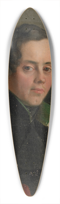 Fedor Tulov - Portrait of a Young Officer 39.3 inch art pintail longboard deck