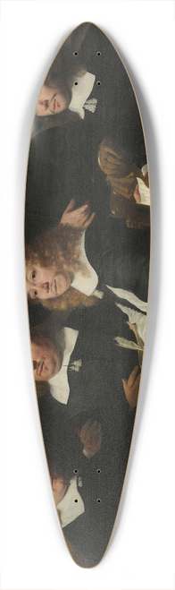 Ferdinand Bol - Six Regents and the Beadle of the Nieuw Zijds Institute for the Outdoor Relief of the Poor, Amsterdam, 1657 39.3 inch art pintail longboard deck