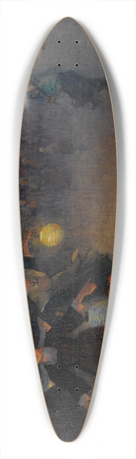 Ferdinand du Puigaudeau - Fte  Pont Aven 39.3 inch art pintail longboard deck