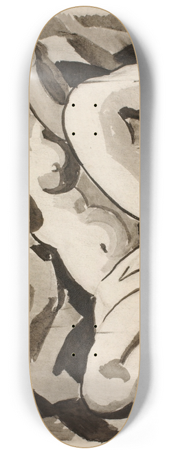 Carl Newman - Reclining Female Nude V 8.25 inch art skate deck