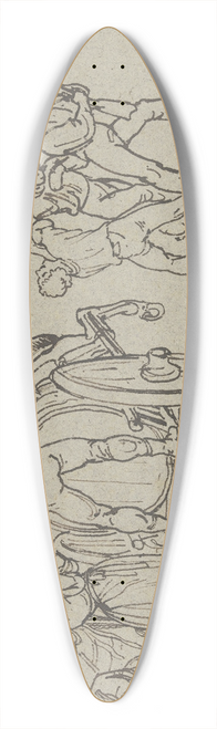 Ferdinand Fellner - Herbstfeier in Schwaben zur Weinlese 39.3 inch art pintail longboard deck