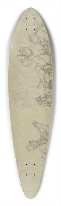 Ferdinand Fellner - Public entertainment in Munich 39.3 inch art pintail longboard deck