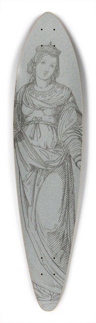 Ferdinand Fellner - Saint Barbara 39.3 inch art pintail longboard deck