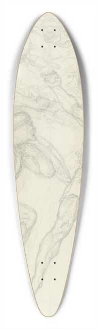 Ferdinand Fellner - Zwei kmpfende Krieger (Macbeth und Macduff) 39.3 inch art pintail longboard deck