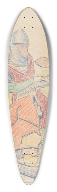 Ferdinand Hart Nibbrig - Ontwerp voor schilderij De St. Vitus-dans 39.3 inch art pintail longboard deck
