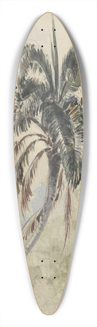 Ferdinand Keller - Studie einer Palme in Urwald 39.3 inch art pintail longboard deck