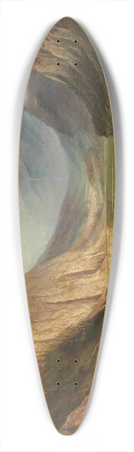Ferdinand Lepie - View of the Hllengebirge near Ebensee, Langbathsee 39.3 inch art pintail longboard deck