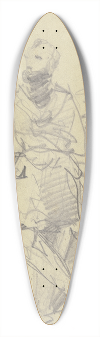 Ferdinand von Rayski - Studie zu einem mnnlichen Portrt 39.3 inch art pintail longboard deck