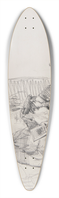 Ferdynand Bryll - scena rodzajowa 39.3 inch art pintail longboard deck