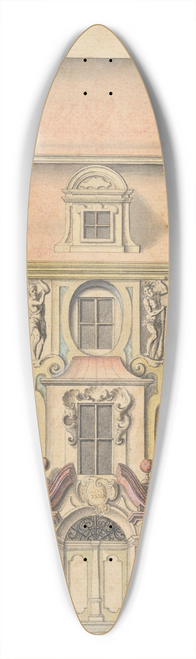 Ferenc (Franz) Speth - Architectural Design for a Faade 39.3 inch art pintail longboard deck