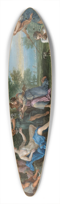 Filippo Lauri - Landscape with Diana and her nymphs resting after the hunt 39.3 inch art pintail longboard deck