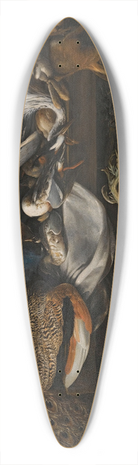 Flemish School - A Still LifeOf Song Birds, A PeacockAnd Rabbits On A Ledge With A Pumpkin, A Cabbage, A Cauliflower, Celery, Mushrooms And Grapes 39.3 inch art pintail longboard deck