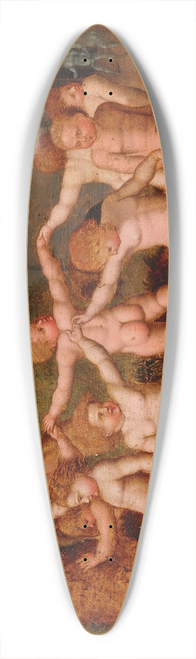 Flemish School - Putti dancing in a landscape, a villa in the background 39.3 inch art pintail longboard deck