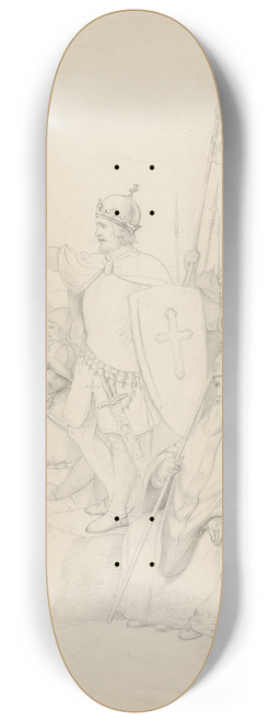Adolph Tidemand - Olav den hellige omstyrter Torsbildet p Hundorp 8.25 inch art skate deck