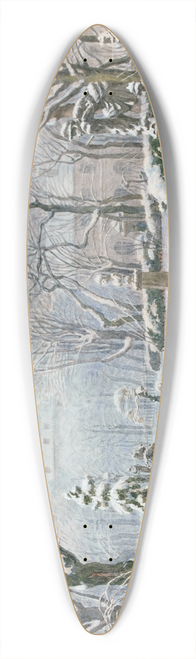Flix Brard - Square de la Mairie (XIVe) Paris 39.3 inch art pintail longboard deck