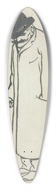 Flix Vallotton - A dead man talking 39.3 inch art pintail longboard deck