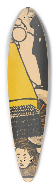 Flix Vallotton - Crimes And Punishments; Help! Salute first 39.3 inch art pintail longboard deck