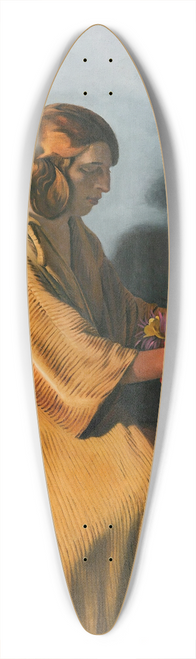 Flix Vallotton - The Bouquet 39.3 inch art pintail longboard deck