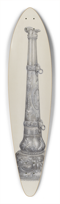 Florence Hastings - Firemans Trumpet 39.3 inch art pintail longboard deck
