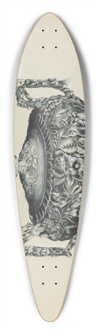 Florence Hastings - Silver Sugar Bowl 39.3 inch art pintail longboard deck