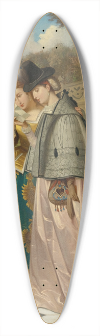 Florent Willems - The letter 39.3 inch art pintail longboard deck