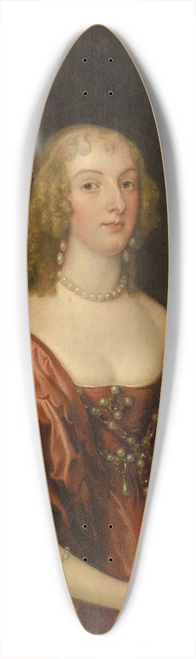 Follower of Anthony van Dyck - Portrait of Anna Sophia, Countess of Carnarvon (c.1610-c.1695) 39.3 inch art pintail longboard deck