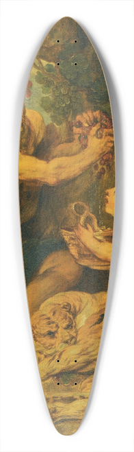 Follower of Peter Paul Rubens - A Drinking Man With Putti And A Tiger 39.3 inch art pintail longboard deck