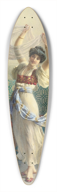 Francesco Ballesio - The Dance Of The Veils 39.3 inch art pintail longboard deck