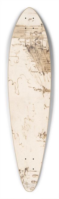 Francesco Guardi - The Piazzetta, Looking Toward San Giorgio Maggiore 39.3 inch art pintail longboard deck