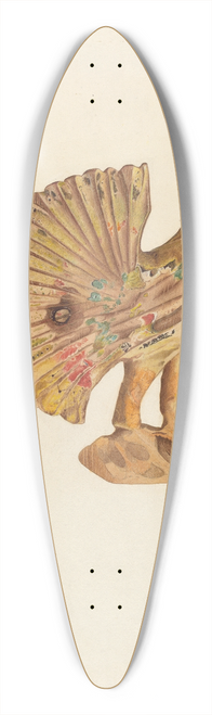 Frances Cohen - Wooden Chicken 39.3 inch art pintail longboard deck
