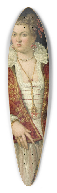 Francesco Montemezzano - Portrait of a Woman with a Squirrel 39.3 inch art pintail longboard deck