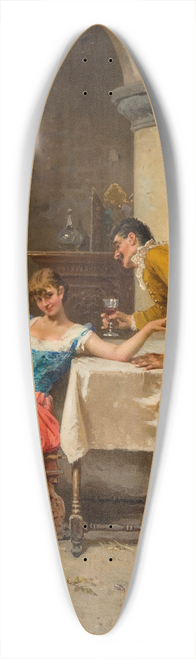 Francesco Peluso - The Courtship 39.3 inch art pintail longboard deck