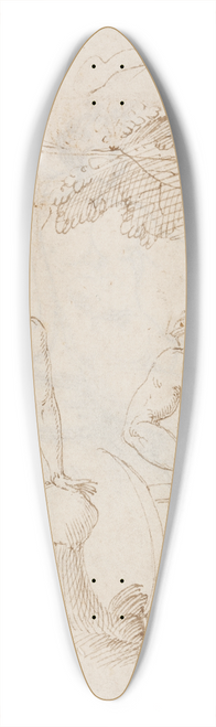 Francesco Salviati - Apoll und ein Flugott mit Vase (aus Szenen der Marsyaslegende nach einer antiken Gewlbeausmalung an der Via Salaria in Rom) 39.3 inch art pintail longboard deck