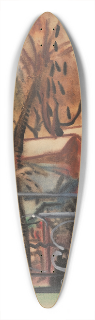 Frances Hodgkins - Market at Concarneau from a window of the Hotel des Voyageurs 39.3 inch art pintail longboard deck