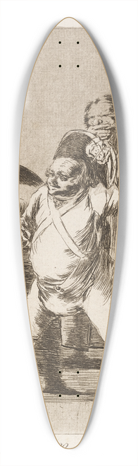 Francisco de Goya - Est Umd. pues, Como digoeh! Cuidado! si no! (You understandwell, as I sayeh! Look out! otherwise) 39.3 inch art pintail longboard deck