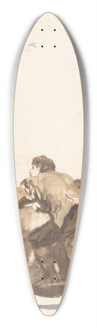 Francisco de Goya - Men hunting birds using a decoy 39.3 inch art pintail longboard deck