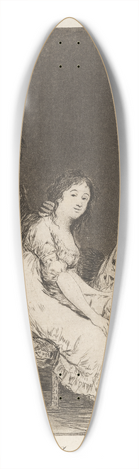 Francisco de Goya - Ruega por ella. (She prays for her.) 39.3 inch art pintail longboard deck