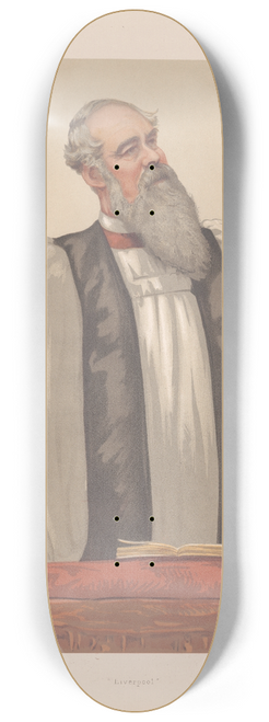 Carlo Pellegrini - Clergy. Liverpool. Rev. John Charles Ryle, Bishop of Liverpool. 26 March 1881 8.25 inch art skate deck