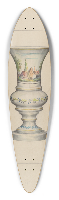 Francis Law Durand - Fire Lighter Vase 39.3 inch art pintail longboard deck