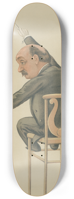 Carlo Pellegrini - Musicians; Il Bacio, Luigi Arditi, March 21, 1885 8.25 inch art skate deck