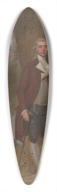 Francis Wheatley - A Gentleman And His Dog In A Landscape 39.3 inch art pintail longboard deck