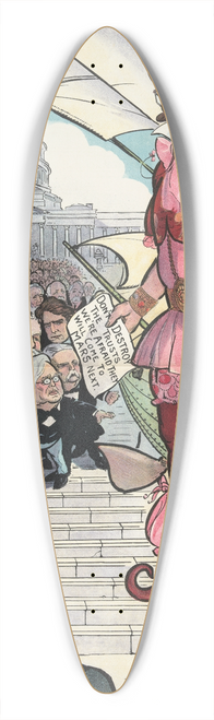 Frank Arthur Nankivell - A message from Mars 39.3 inch art pintail longboard deck