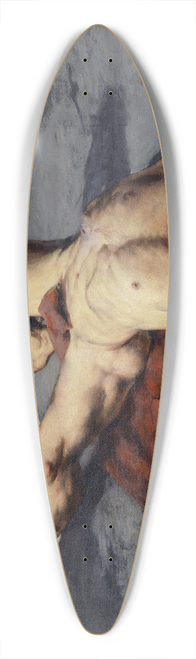Frank Buchser - Prometheus Forged on a Rock 39.3 inch art pintail longboard deck