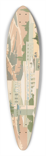 Frank Newbould - Jerusalem 39.3 inch art pintail longboard deck